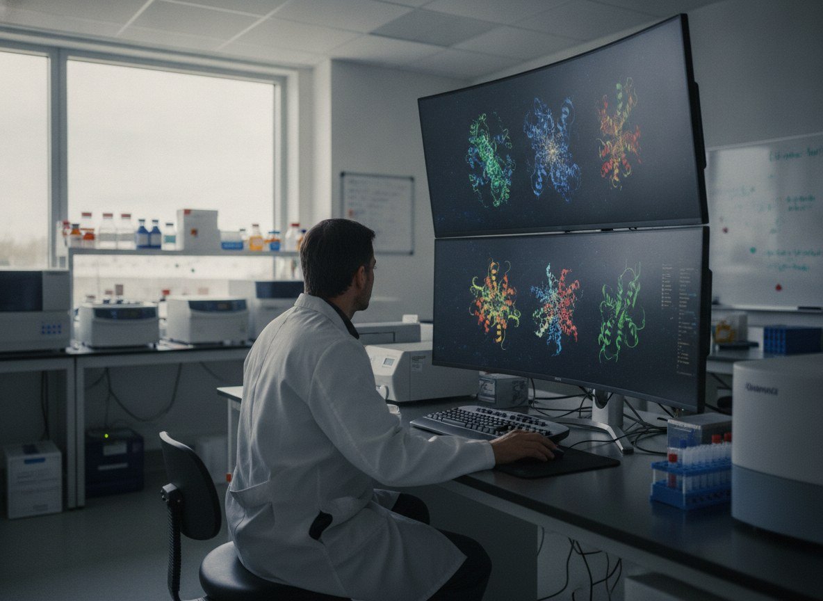 Il·lustració editorial de Google DeepMind i EMBL-EBI obren en accés lliure les estructures de proteïnes de més de 2.800 virus per preparar-se davant de futures pandèmies