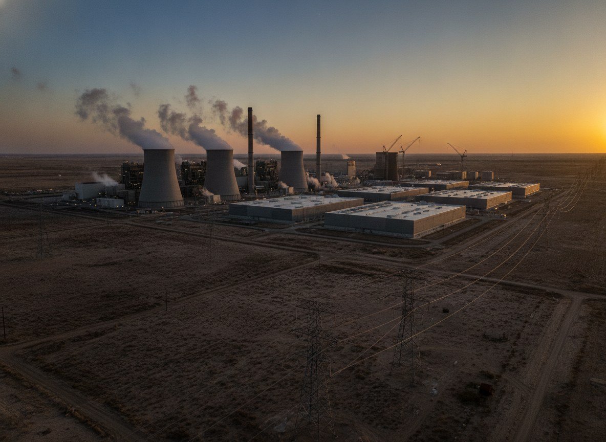 Il·lustració editorial de Un centre de dades d'Amazon a Texas podria convertir-se en la font de contaminació climàtica més gran dels Estats Units