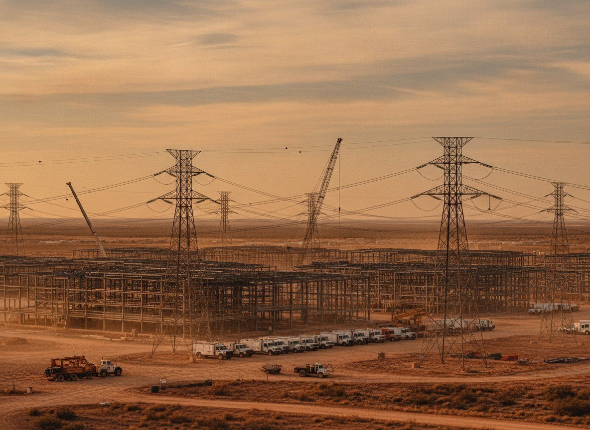 Il·lustració editorial de AMD es garanteix fins a 2,5 gigawatts de centres de dades amb Core Scientific en un acord de 14.000 milions de dòlars