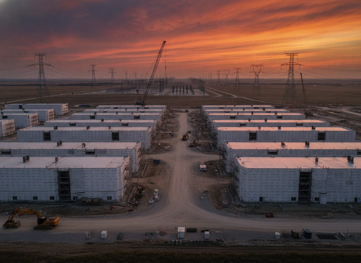 Il·lustració editorial de Anthropic tanca amb Lambda i Nvidia un contracte de 35.000 milions de dòlars per a un centre de dades a Texas