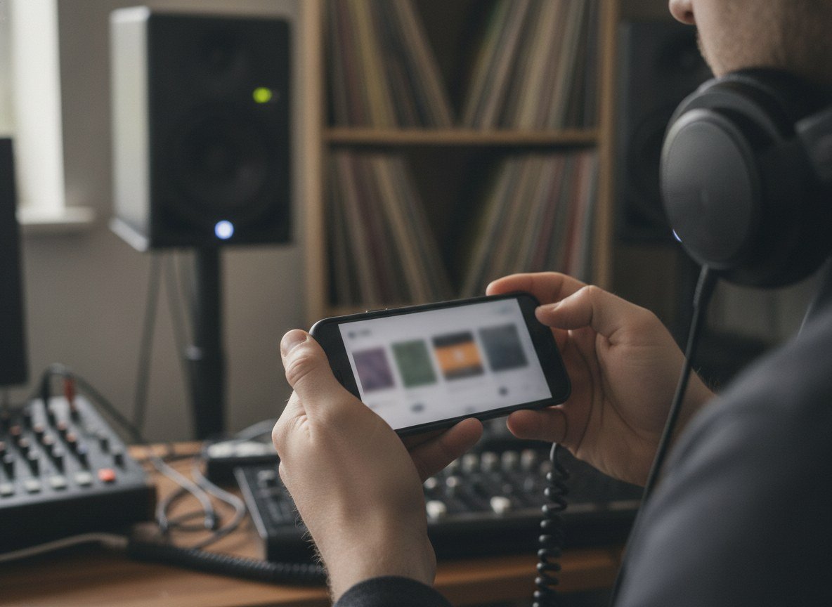 Il·lustració editorial de Apple Music farà obligatòries les etiquetes que avisen quan una cançó és «feta amb IA», després que un terç de les pujades mensuals ja ho siguin