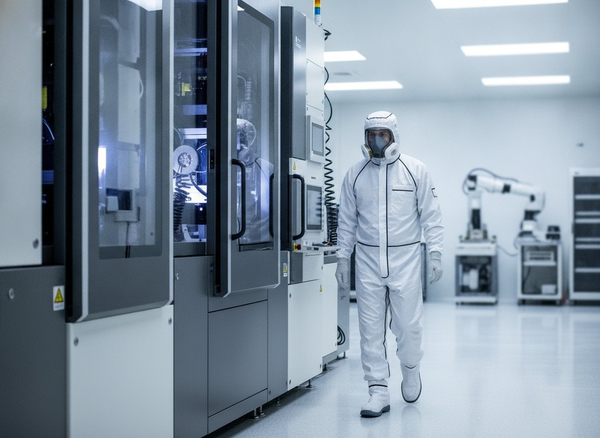 Il·lustració generada amb IA: ASML tanca el trimestre amb 11.700 milions d'euros de vendes i admet que no podrà servir tota la demanda de xips d'IA del 2027 i el 2028