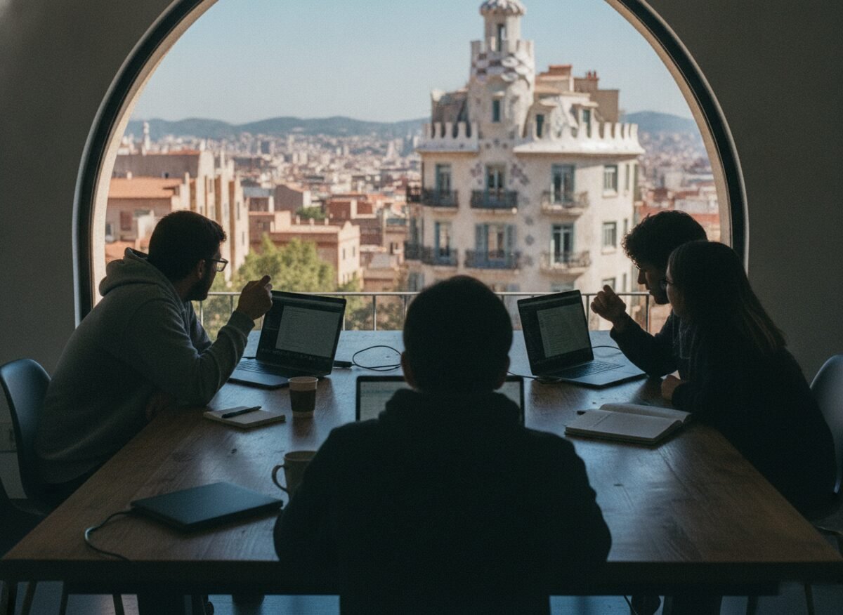 Il·lustració generada amb IA: Autentic AI, una empresa emergent de Barcelona, capta 1,5 milions d'euros per fer estudis de mercat en pocs dies amb entrevistes dirigides per IA