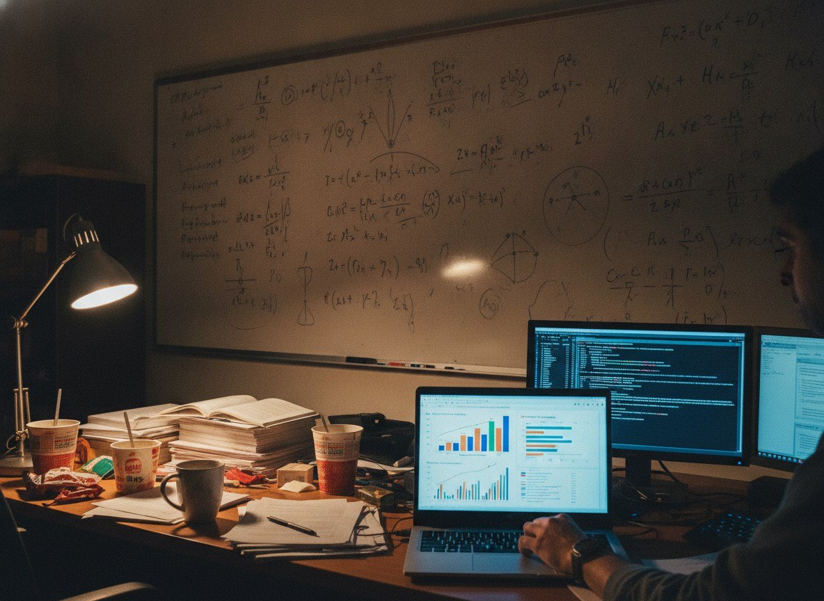 Il·lustració editorial de Una auditoria d'experts destapa que eren els bancs de proves de física, no els models d'IA, els que fallaven