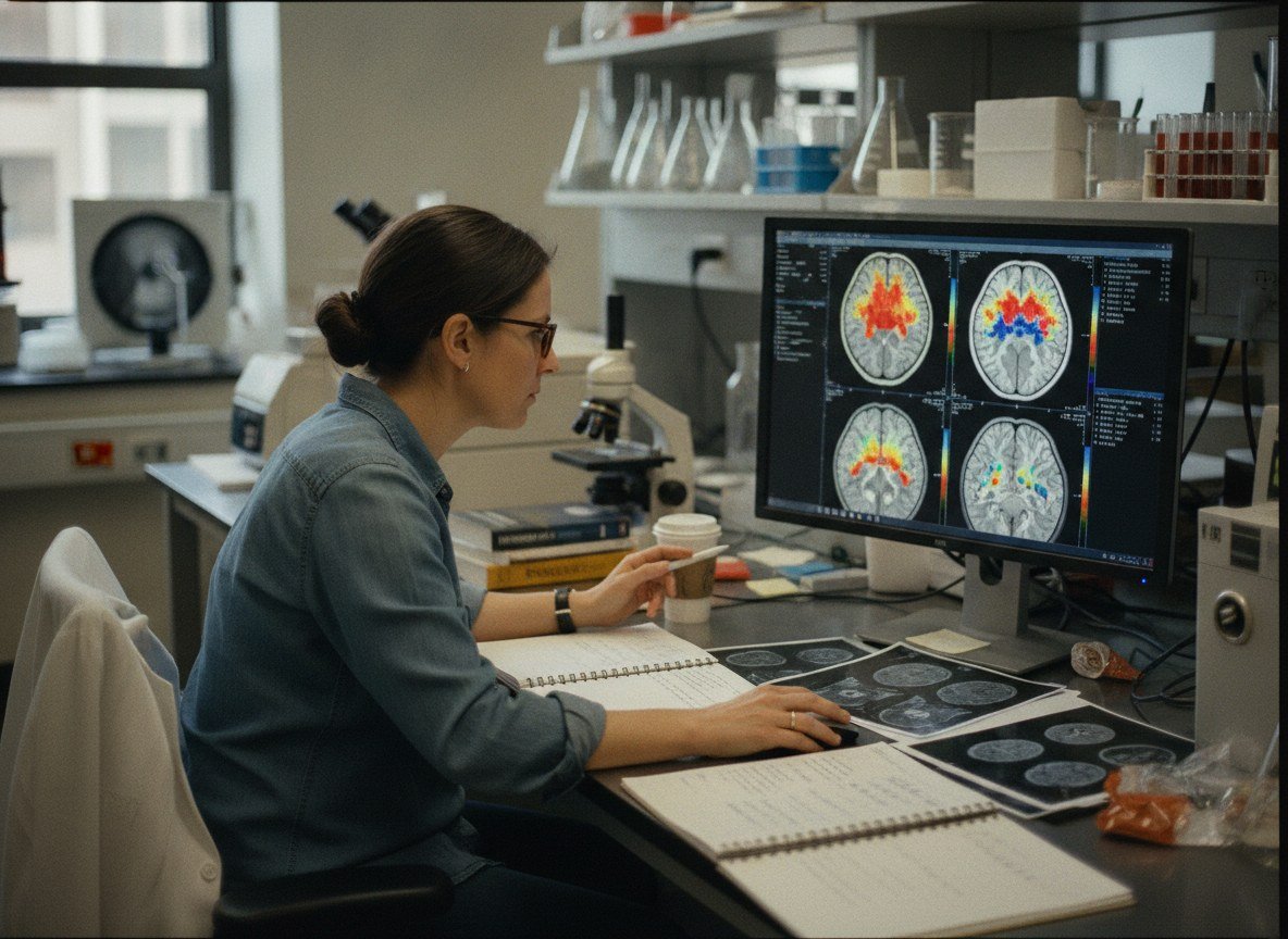 Il·lustració editorial de Un equip amb investigadors de Stanford crea un sistema que obliga els agents d'IA a seguir el mètode científic quan analitzen dades de neuroimatge