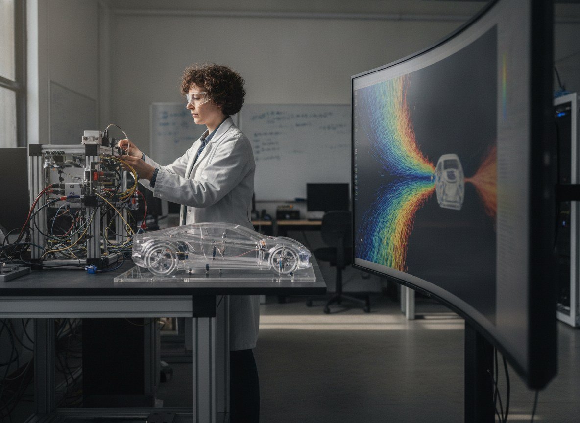 Il·lustració editorial de Una investigadora de Caltech deixa de banda els transformers i aposta per una IA entrenada amb les lleis de la física