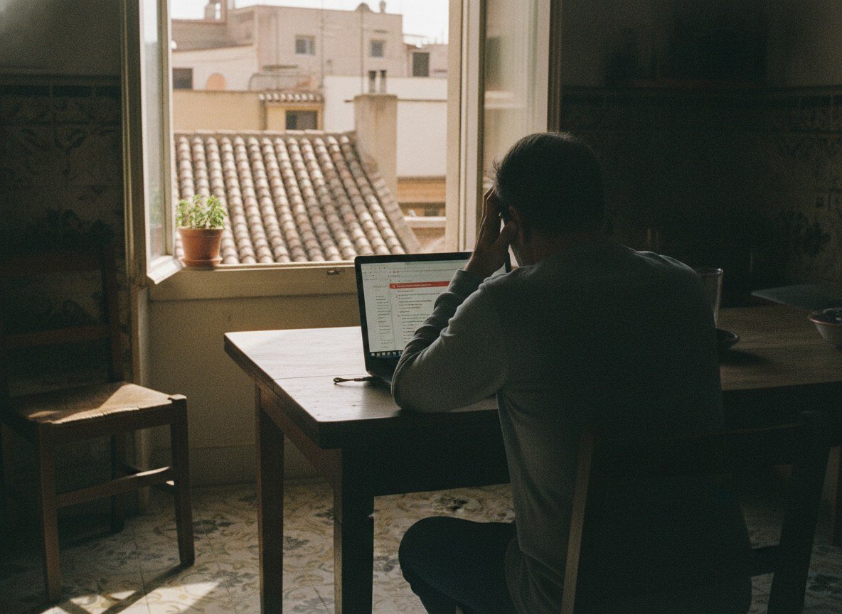 Il·lustració editorial de L'Agència de Ciberseguretat de Catalunya alerta que el 82,6% dels correus fraudulents ja fan servir intel·ligència artificial