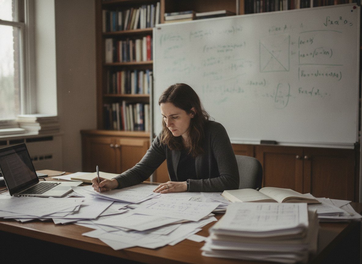Il·lustració editorial de Un equip de matemàtics documenta com un sistema de recerca d'IA els va ajudar a estrènyer els límits de la constant de Grothendieck, oberta des dels anys cinquanta