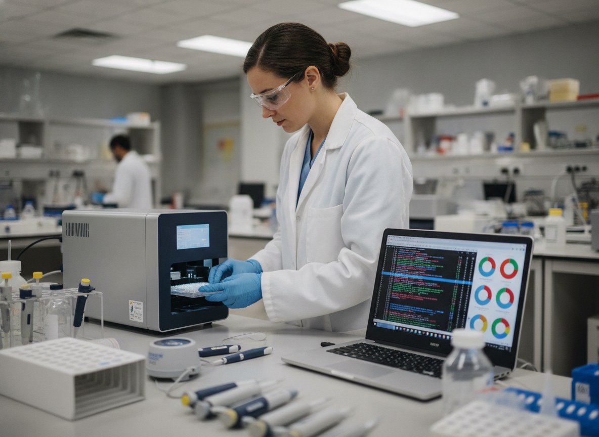 Il·lustració editorial de Investigadors del CRG muten cada lletra del genoma d'un virus i descobreixen que la IA encara no en sap predir els efectes