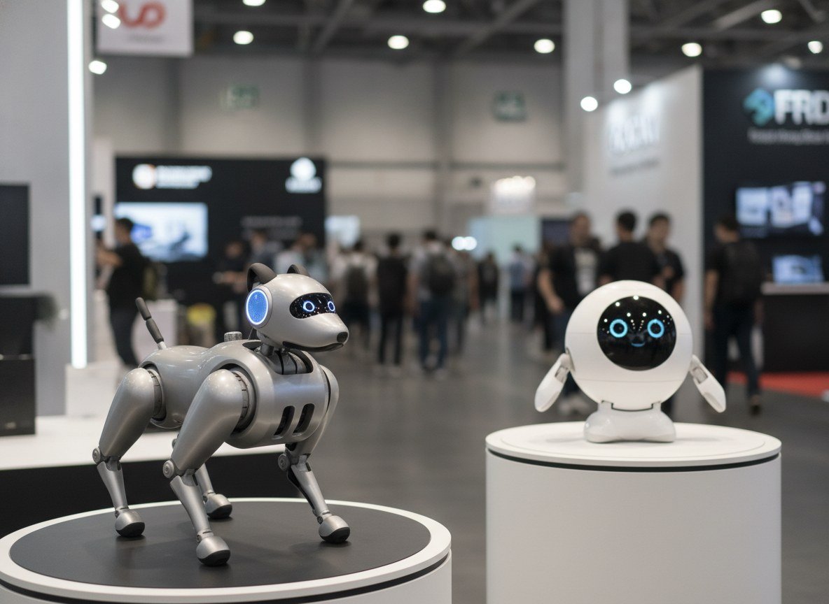 Il·lustració editorial de La xinesa D-Robotics presenta a Berlín els xips que ja mouen robots domèstics de neteja i companyia