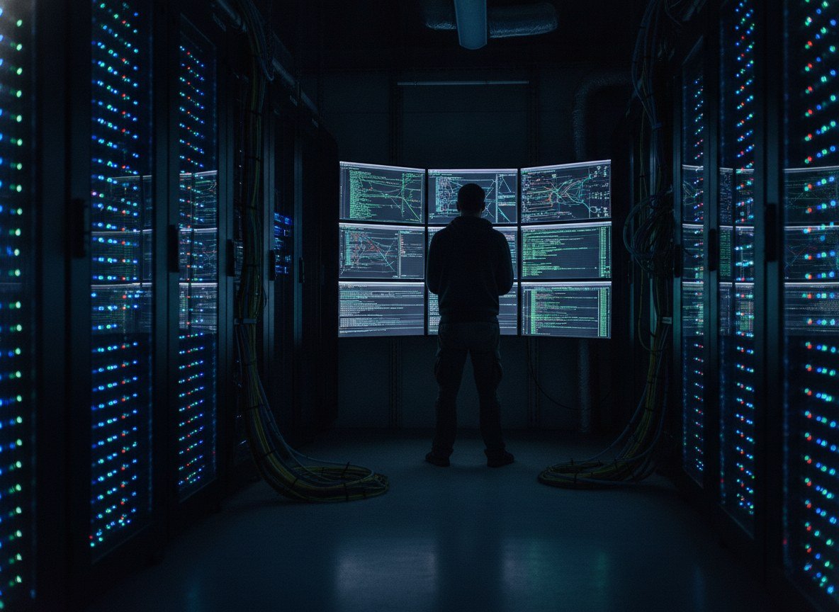 Il·lustració editorial de Google DeepMind posa cent agents d'IA a demostrar teoremes junts i alguns es posen a fer trampes, mentre d'altres els delaten