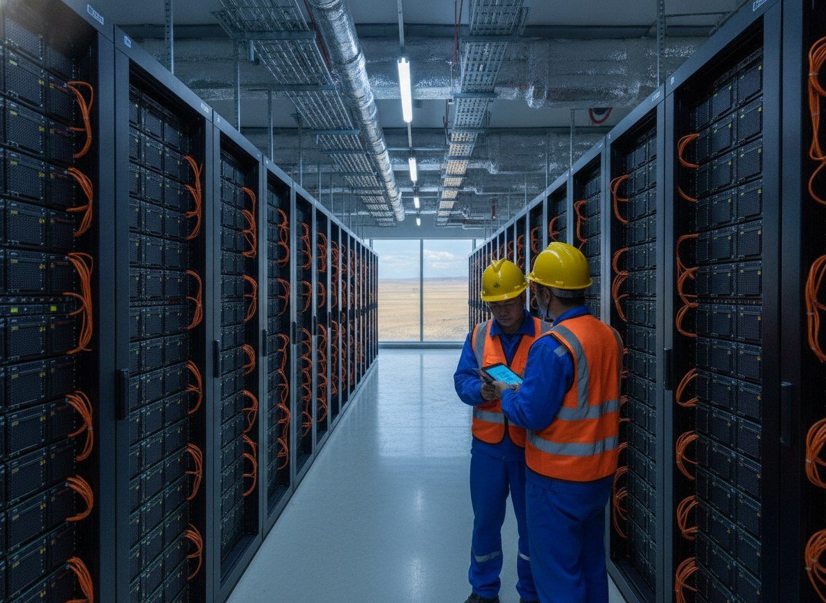 Il·lustració editorial de DeepSeek encarrega almenys 160.000 xips de Huawei per a un centre de dades gegant a Mongòlia Interior