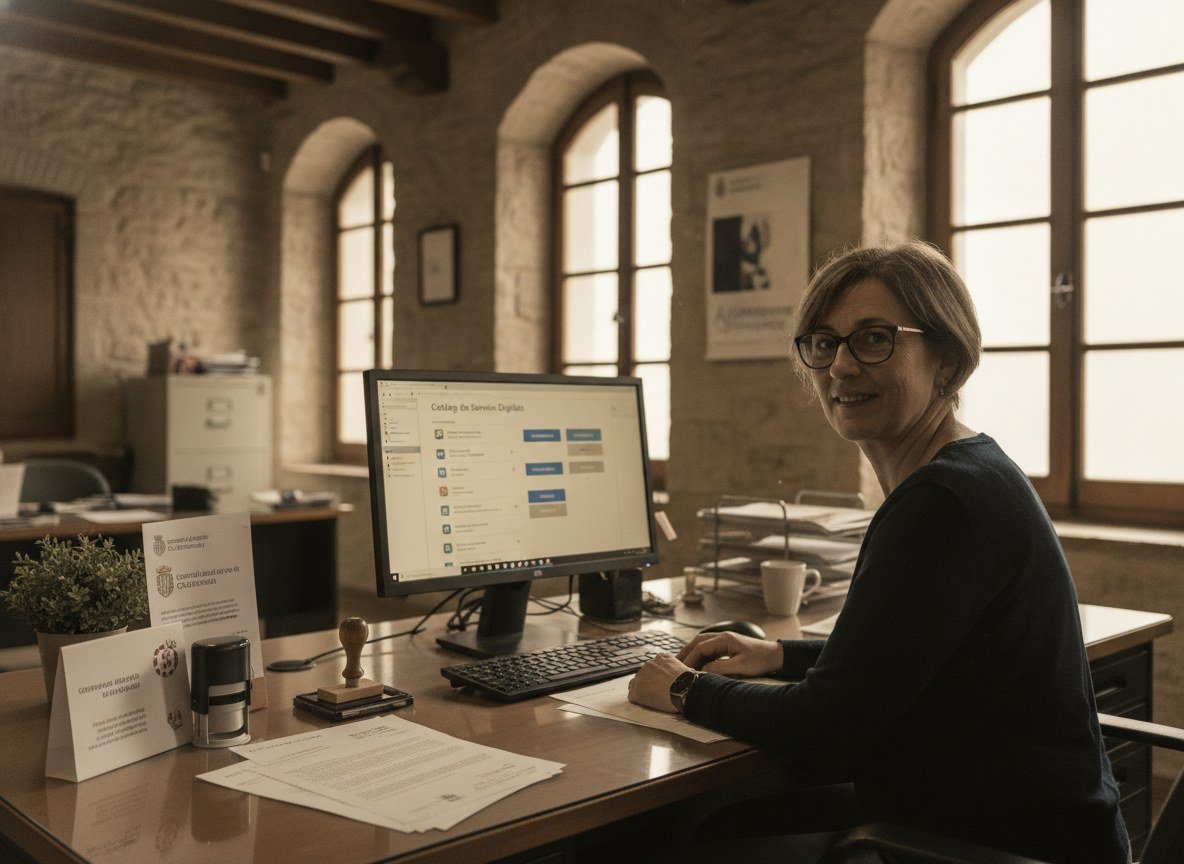 Il·lustració editorial de La Diputació de Barcelona estrena un assistent d'IA perquè els ajuntaments trobin més fàcilment els seus recursos i serveis