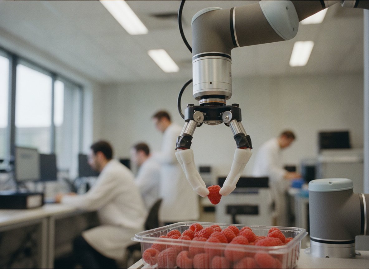 Il·lustració generada amb IA: Eka Robotics aixeca 150 milions de dòlars amb un model de robòtica que prioritza la força sobre el llenguatge