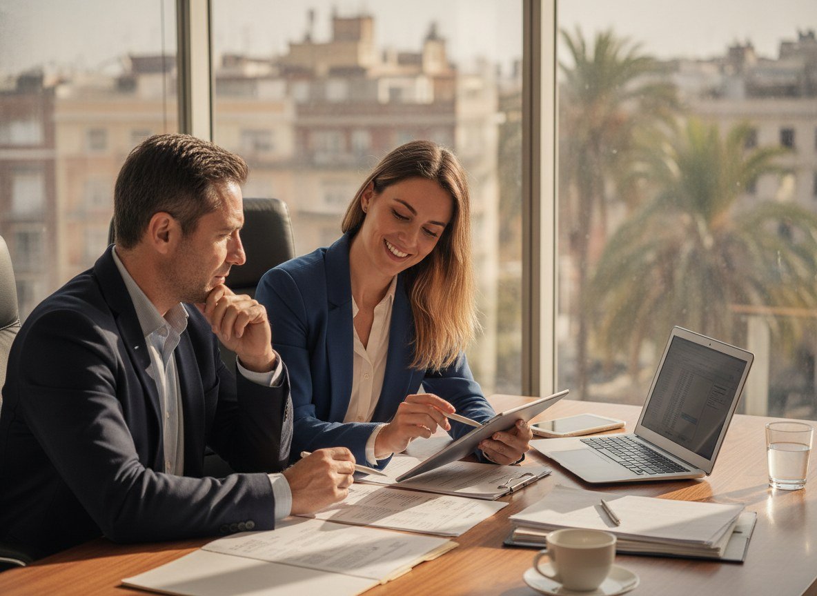 Il·lustració editorial de La legaltech barcelonina Enley tramita amb suport d'IA el 4% dels divorcis de mutu acord d'Espanya i fa que cada advocat porti fins a 300 casos alhora
