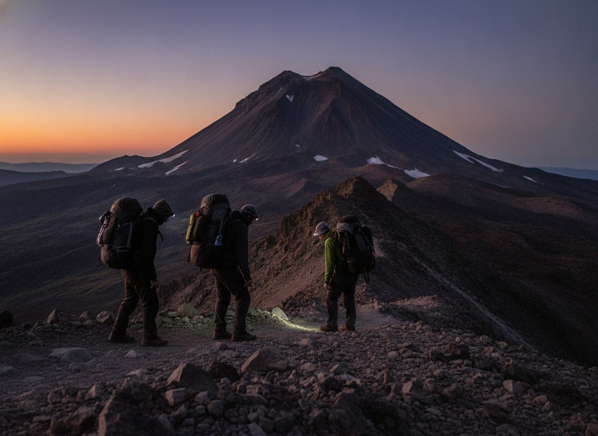 Il·lustració editorial de Tres excursionistes són rescatats al mont Shasta després que Google Gemini els digués de portar menys menjar i aigua del compte