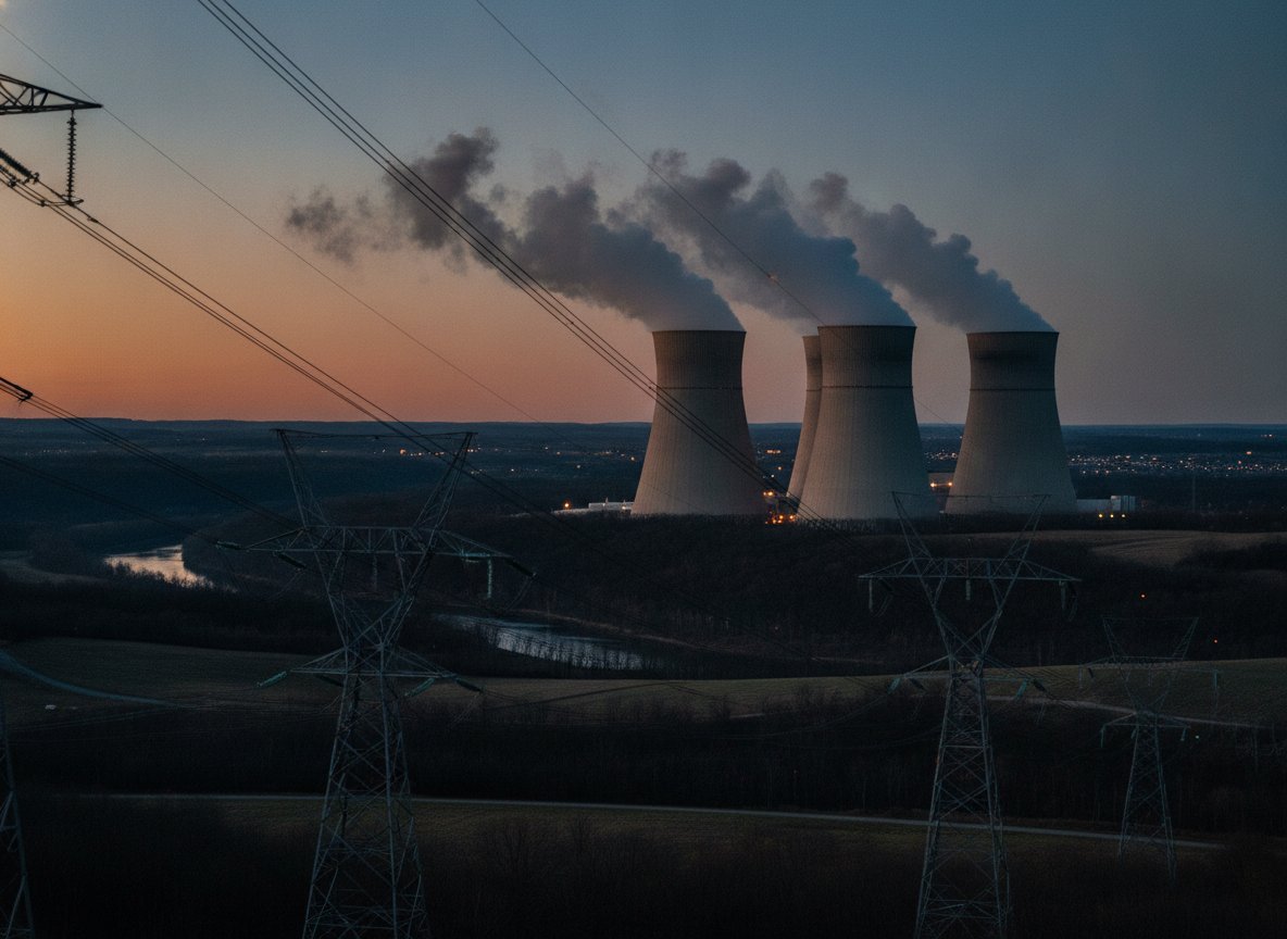 Il·lustració generada amb IA: Google contracta 3,6 gigawatts a Constellation Energy, una quarta part de nova energia nuclear, per alimentar els centres de dades
