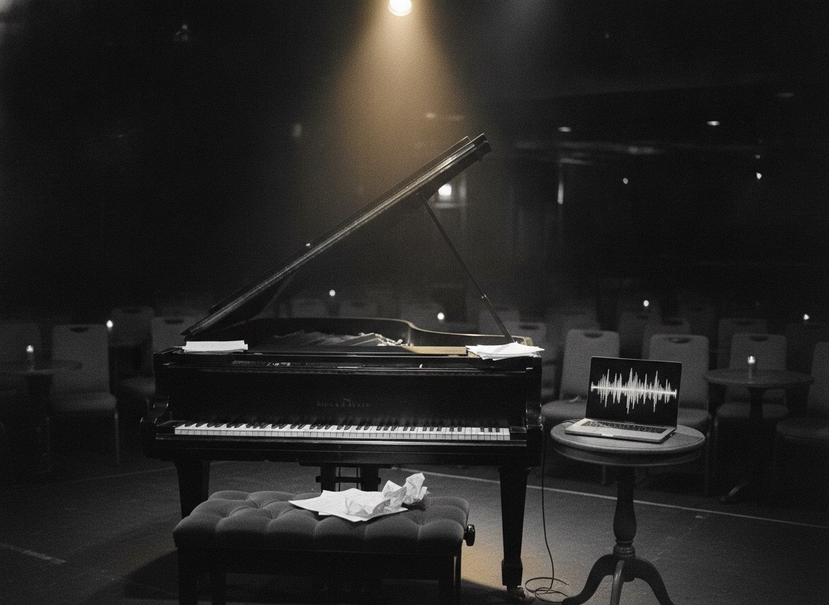 Il·lustració editorial de Un model d'aprenentatge automàtic identifica 20 grans pianistes de jazz amb un 94% d'encert, i en revela l'«empremta» musical