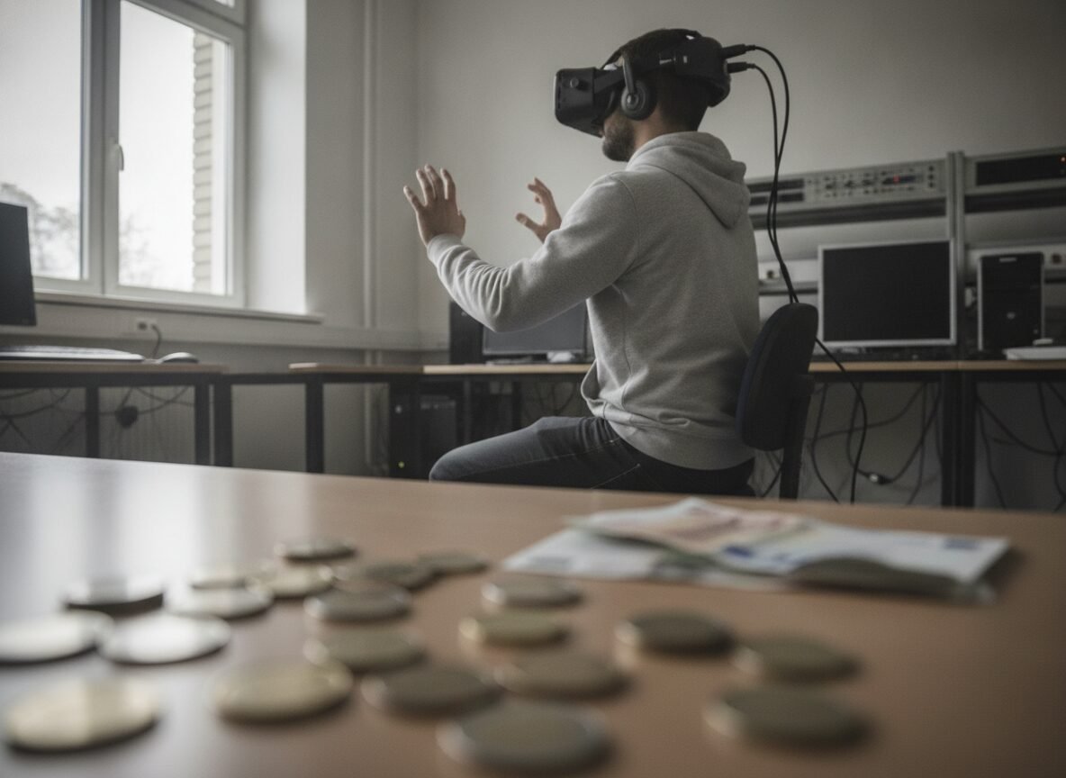 Il·lustració generada amb IA: En una oficina virtual, la mateixa IA amb aparença de dona va cobrar un 10,25% menys que la que semblava un home