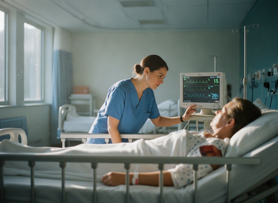 Il·lustració editorial de Un model d'IA prediu quins pacients d'un hospital de llarga estada empitjoraran, un àmbit on la salut digital sol quedar-se enrere