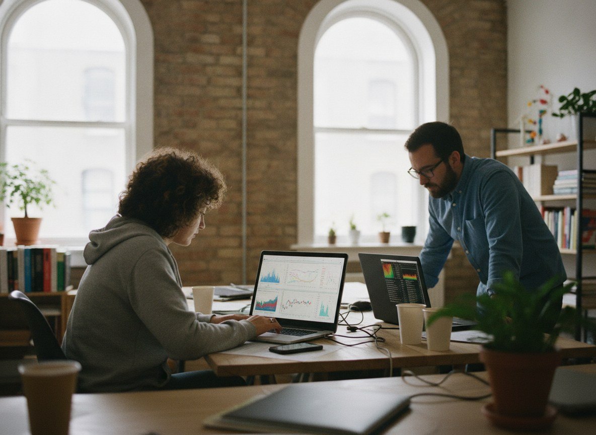 Il·lustració editorial de Una start-up fundada per exempleats de DeepMind diu que el seu agent d'IA replica investigacions científiques millor que Claude i GPT, amb un model molt més petit