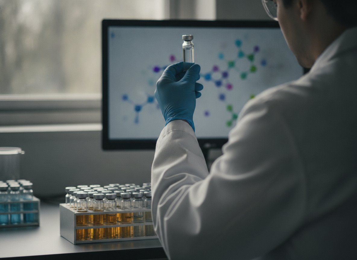 Il·lustració generada amb IA: Un equip d'Insilico Medicine dissenya amb IA molècules que destrueixen una proteïna clau en càncers de la sang