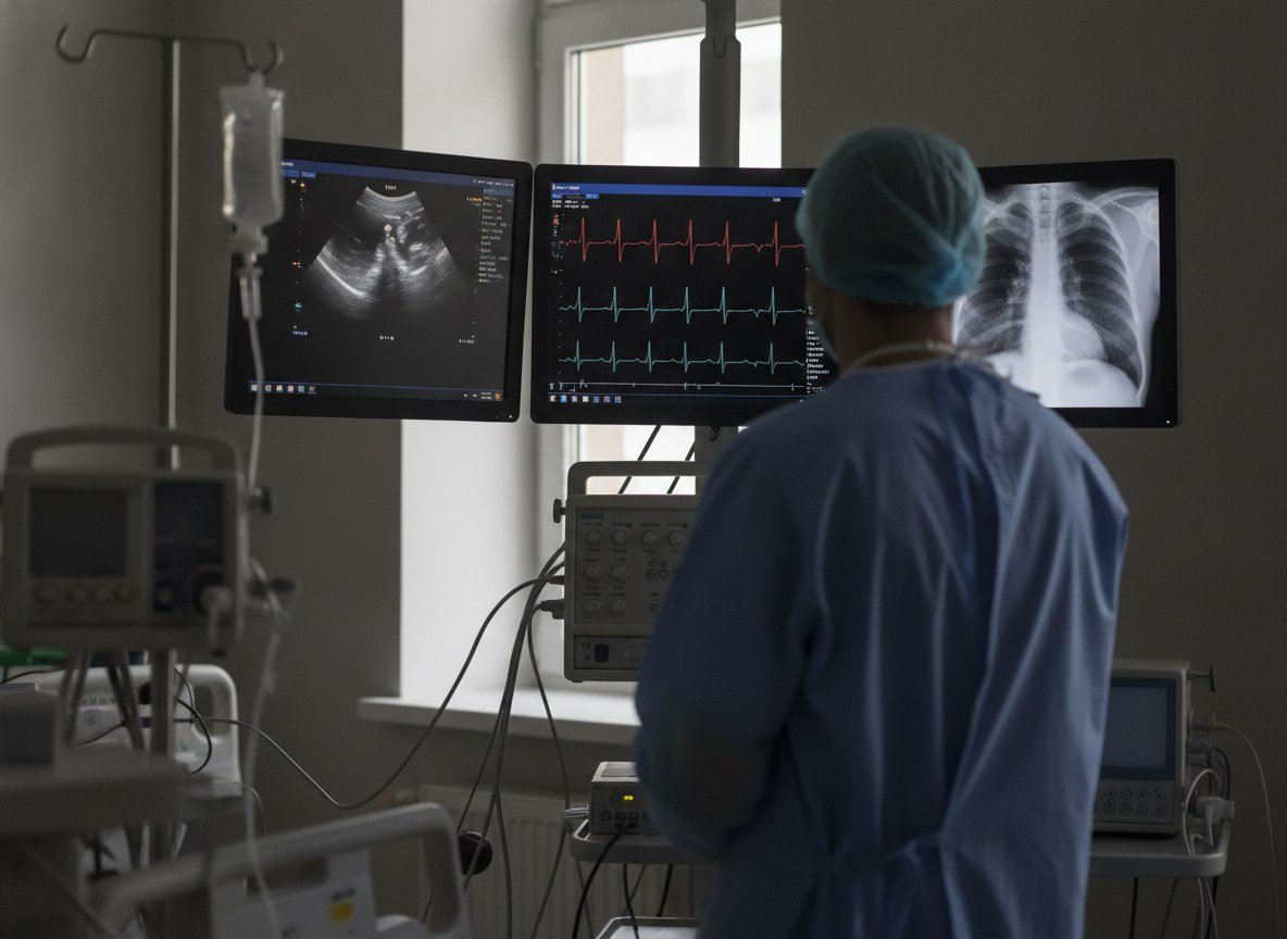 Il·lustració editorial de Un nou model d'IA aprèn a «llegir» el cor sencer combinant ECG, ecocardiografia i radiografies de tòrax en un sol sistema