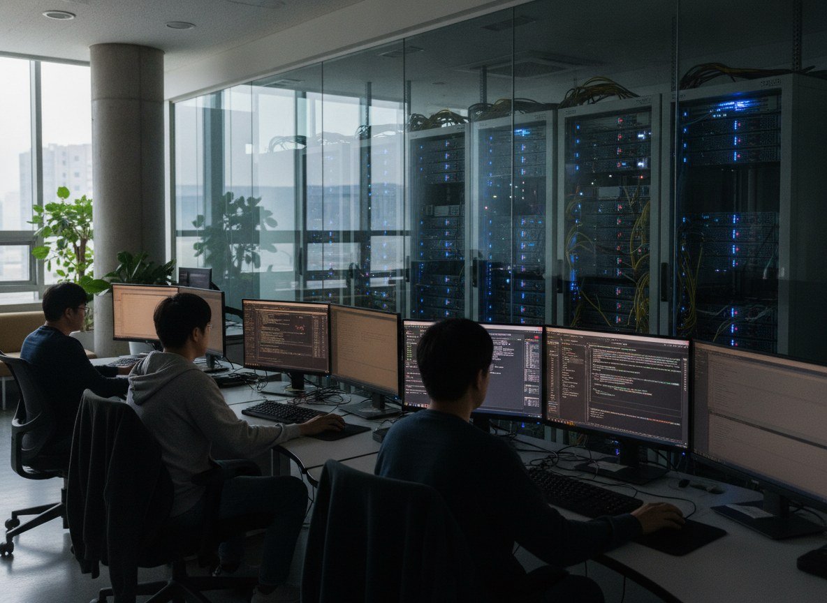 Il·lustració editorial de LG allibera en obert K-EXAONE 2.0, el seu model d'intel·ligència artificial més gran, amb 750.000 milions de paràmetres