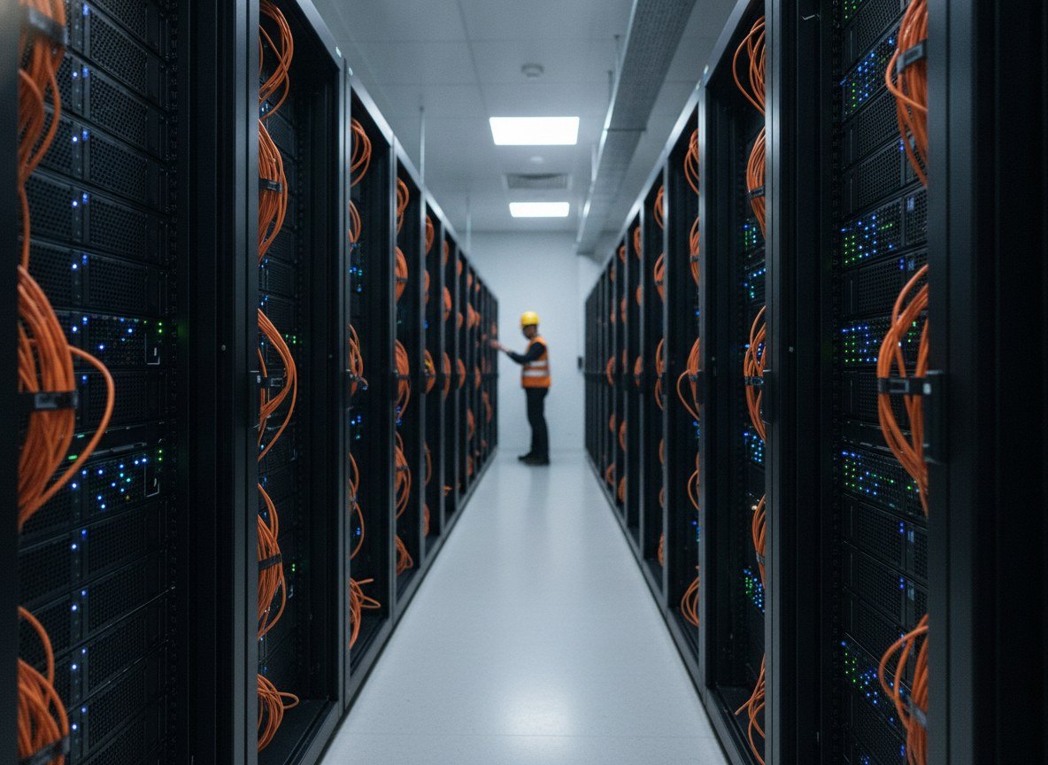 Il·lustració editorial de Lumilens surt de l'ombra amb 900 milions de dòlars per trencar el coll d'ampolla de connexió dels centres de dades d'IA