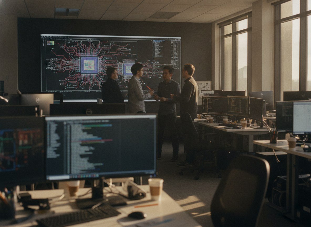 Il·lustració editorial de Marvell cau en borsa malgrat superar previsions, perquè els ingressos del seu contracte de xips d'IA amb Google no arribaran fins al 2029