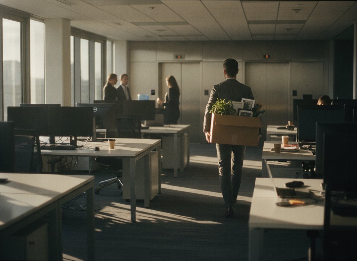 Il·lustració generada amb IA: Microsoft ofereix la baixa voluntària a uns 60.000 empleats, una quarta part de la plantilla, mentre dispara la inversió en IA