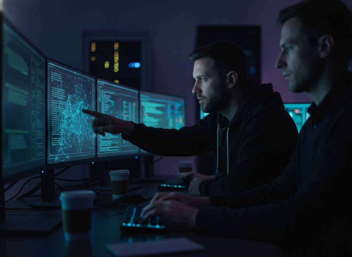 Il·lustració editorial de Microsoft desmantella EvilTokens, una plataforma de pesca digital amb IA que va comprometre 12.000 bústies de correu