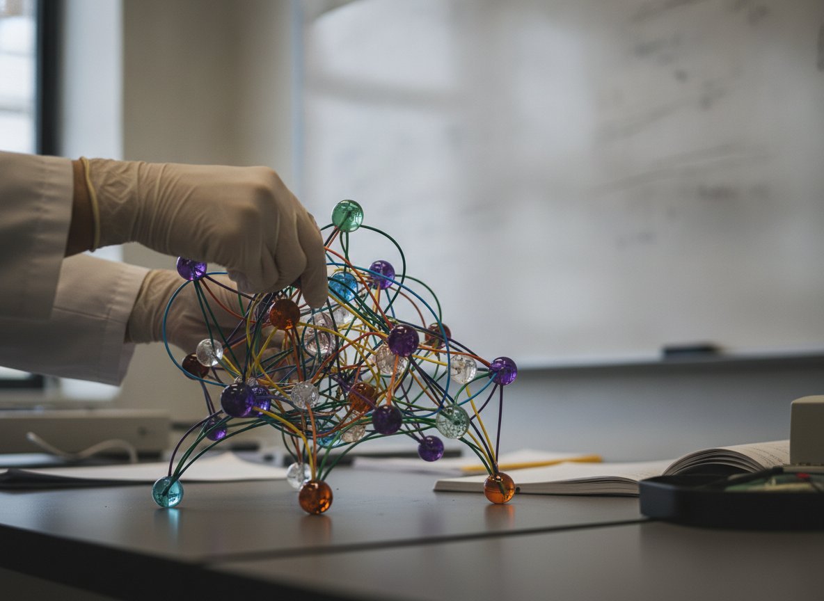 Il·lustració generada amb IA: Les xarxes neuronals que aprenen tasques una rere l'altra s'organitzen en mòduls, com el cervell, segons un estudi a Nature Machine Intelligence