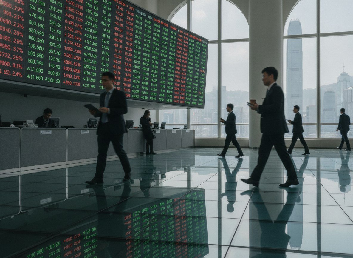 Il·lustració editorial de La xinesa Moonshot AI presenta en secret la sol·licitud de sortida a borsa a Hong Kong, valorada en 50.000 milions de dòlars