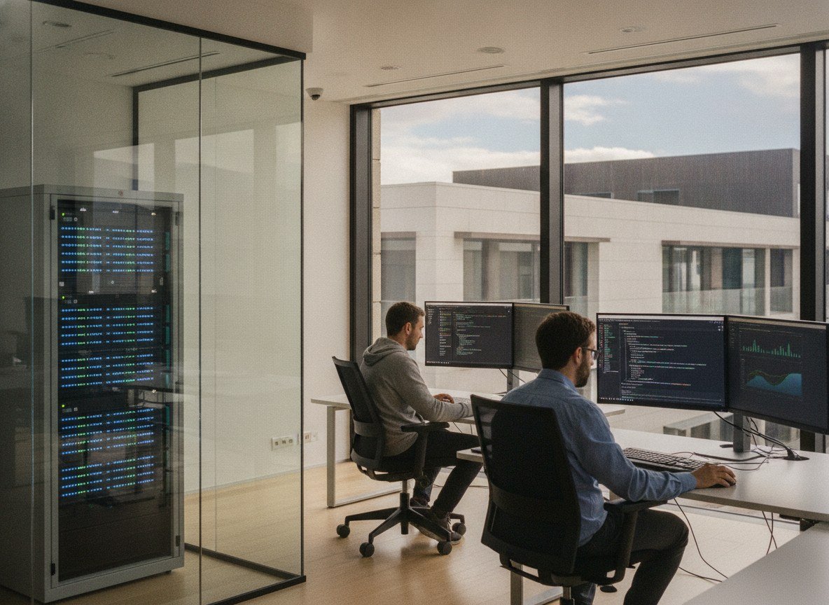 Il·lustració editorial de L'empresa basca Multiverse Computing presenta Quasar, el model d'IA europeu més ben puntuat fins ara