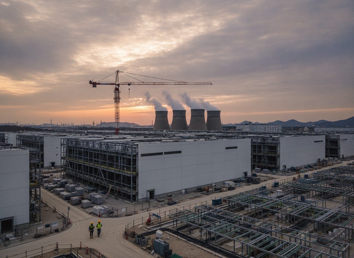 Il·lustració editorial de Nvidia i Brookfield es sumen a NAVER per triplicar amb 10.000 milions de dòlars la fàbrica d'IA sobirana de Corea del Sud