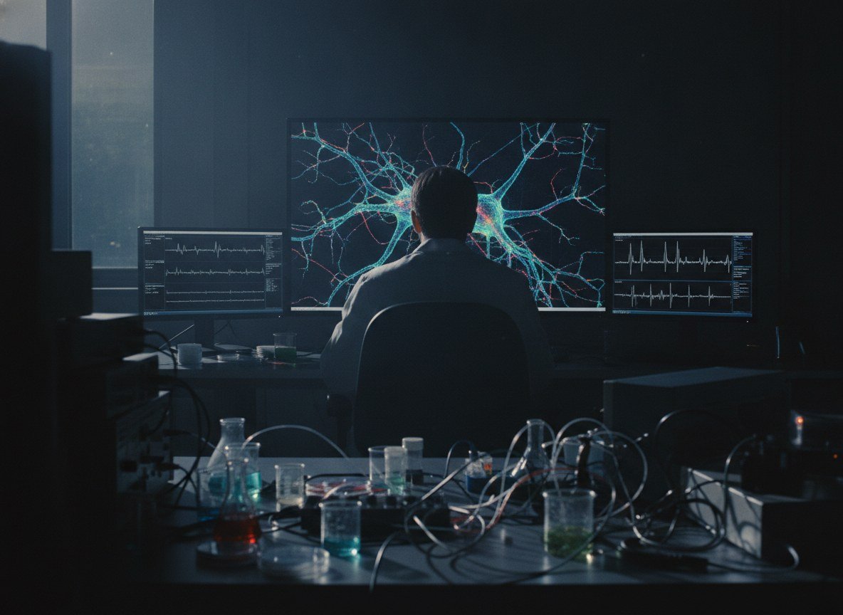Il·lustració editorial de Una neurona humana computa com una petita xarxa neuronal artificial, segons un estudi a PNAS