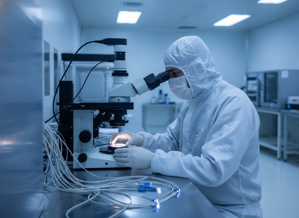 Il·lustració editorial de La britànica OLIX capta 312 milions de dòlars per a xips òptics d'IA, la ronda de capital risc més gran mai aixecada per un semiconductor europeu