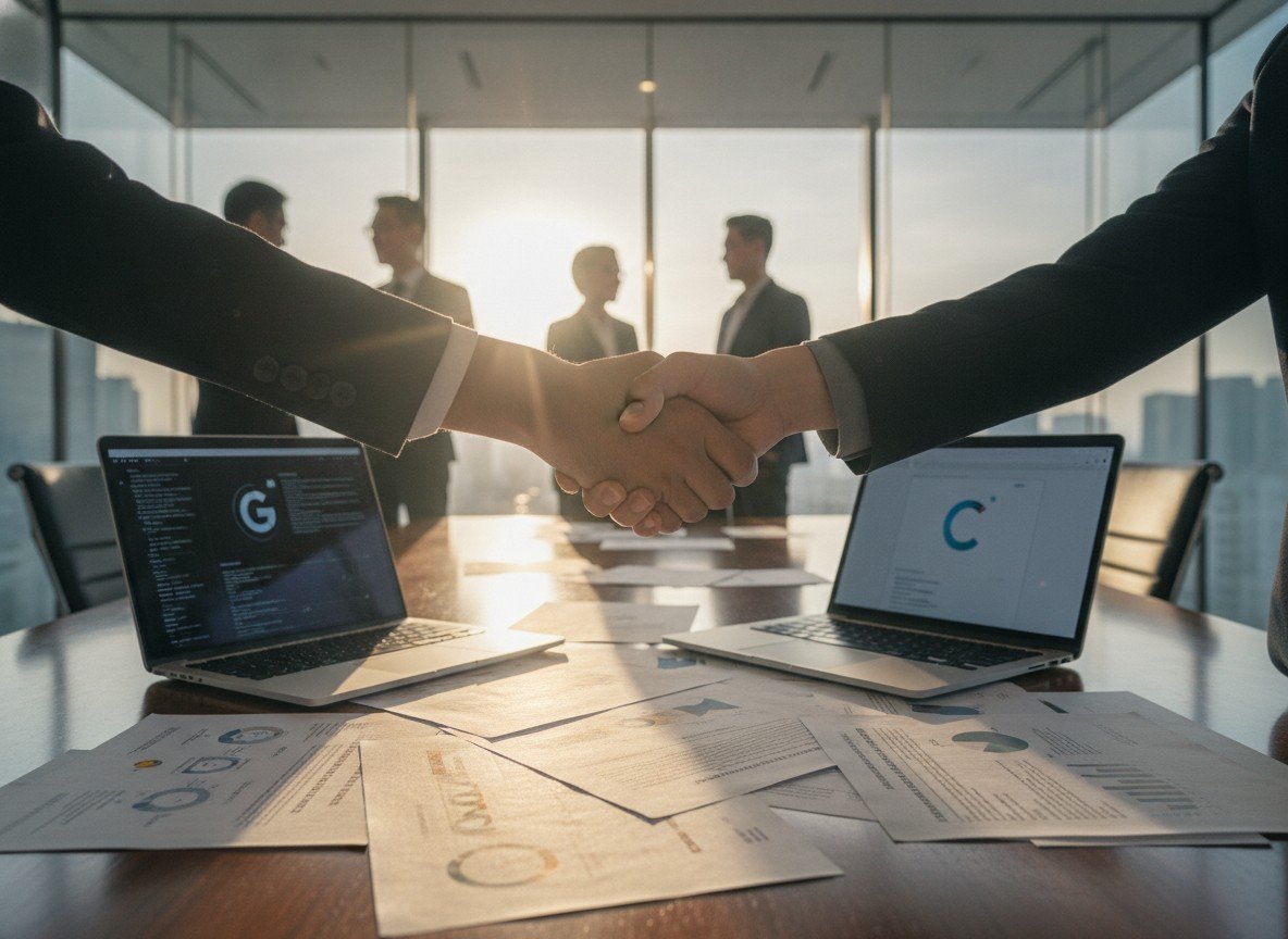 Il·lustració editorial de Nvidia, Microsoft i SpaceX lideren una aliança de més de 40 empreses per obrir eines de ciberseguretat d'IA, sense OpenAI ni Anthropic