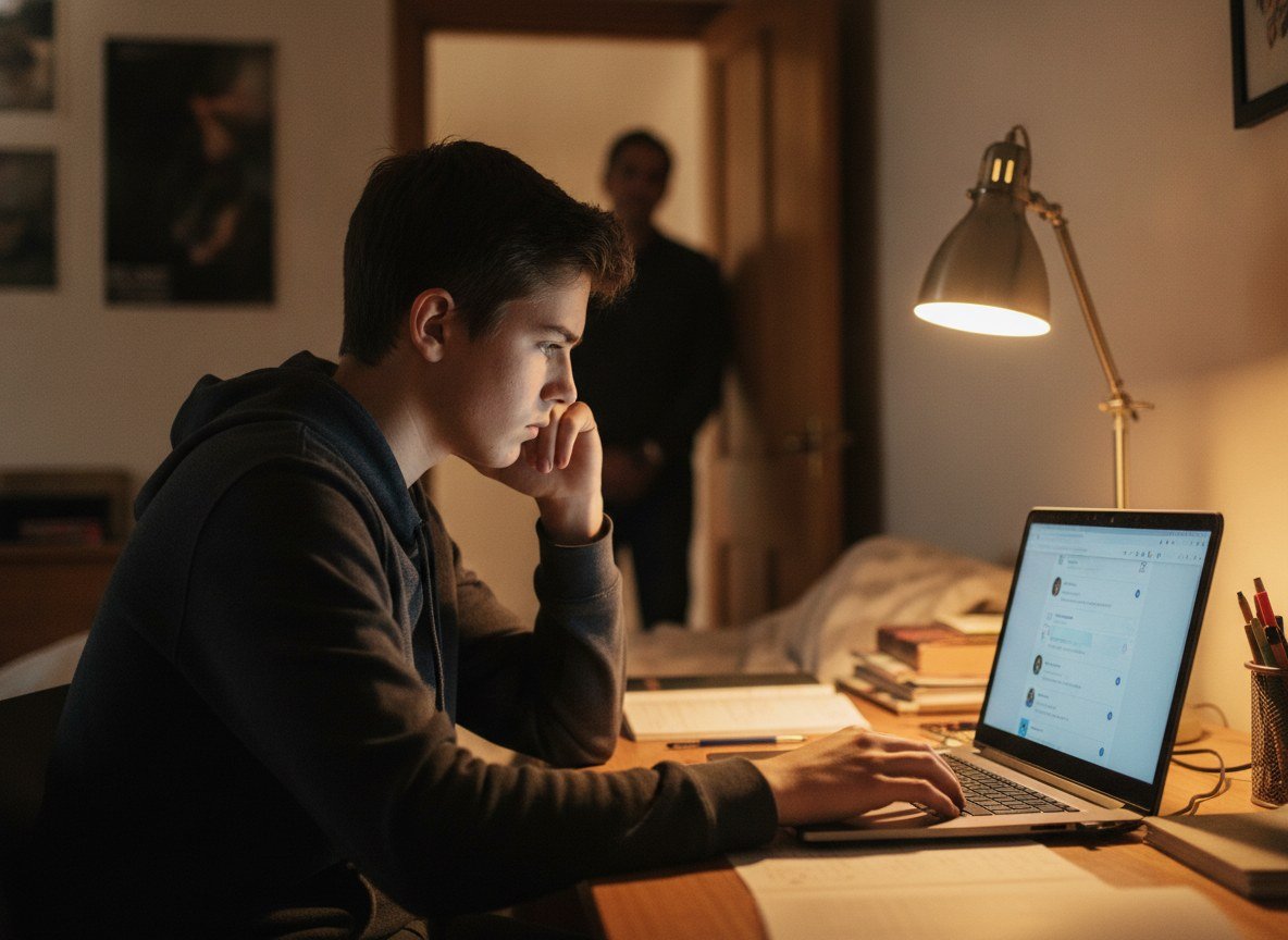 Il·lustració editorial de OpenAI llança ChatGPT per a adolescents, amb els temes sexuals i d'autolesió bloquejats per defecte
