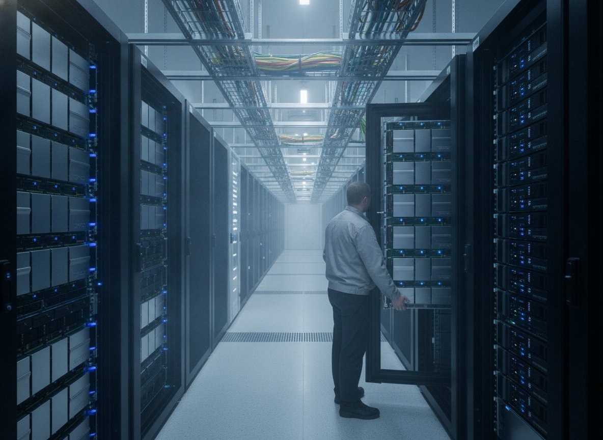 Il·lustració generada amb IA: OpenAI es prepara per comprar xips d'IA a Google, i no només llogar-los, segons «The Information»