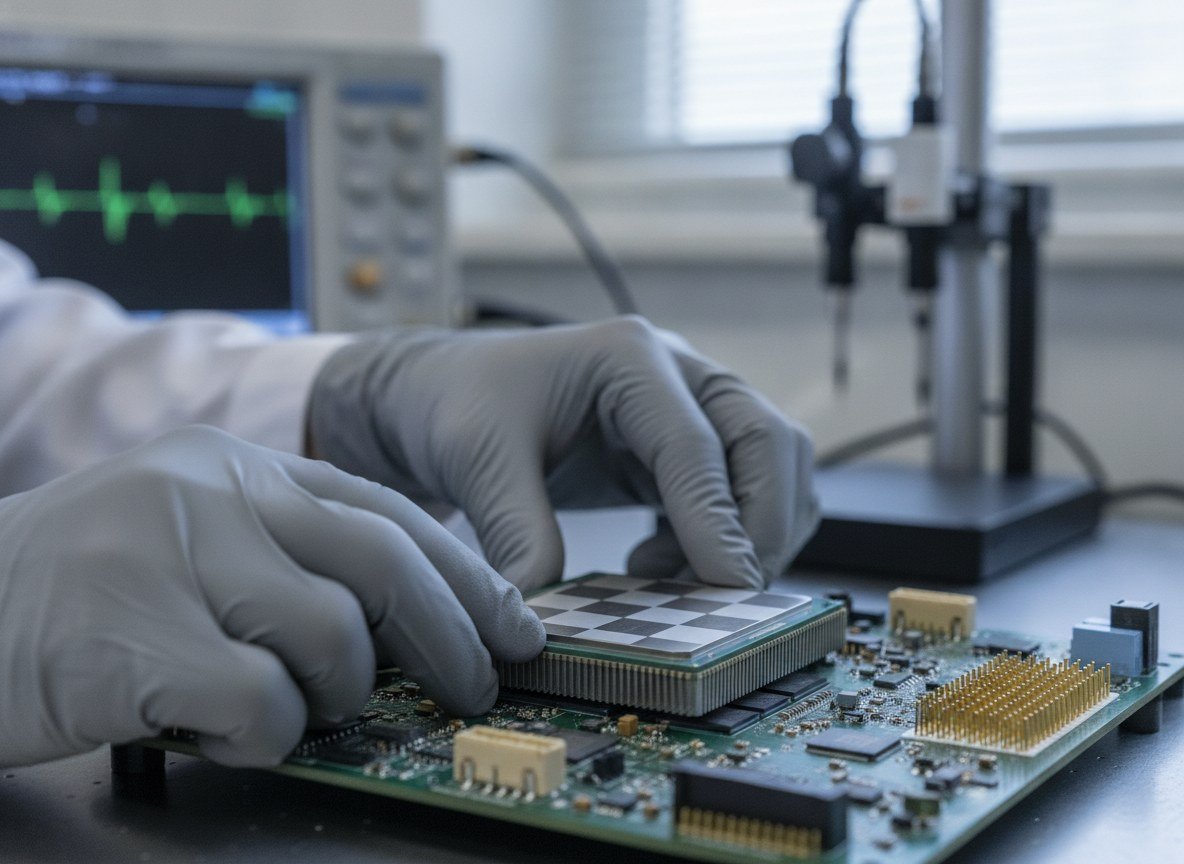 Il·lustració generada amb IA: Kalray prorroga un any la col·laboració amb Openchip, l'empresa de xips d'IA lligada al BSC, per uns 5 milions d'euros