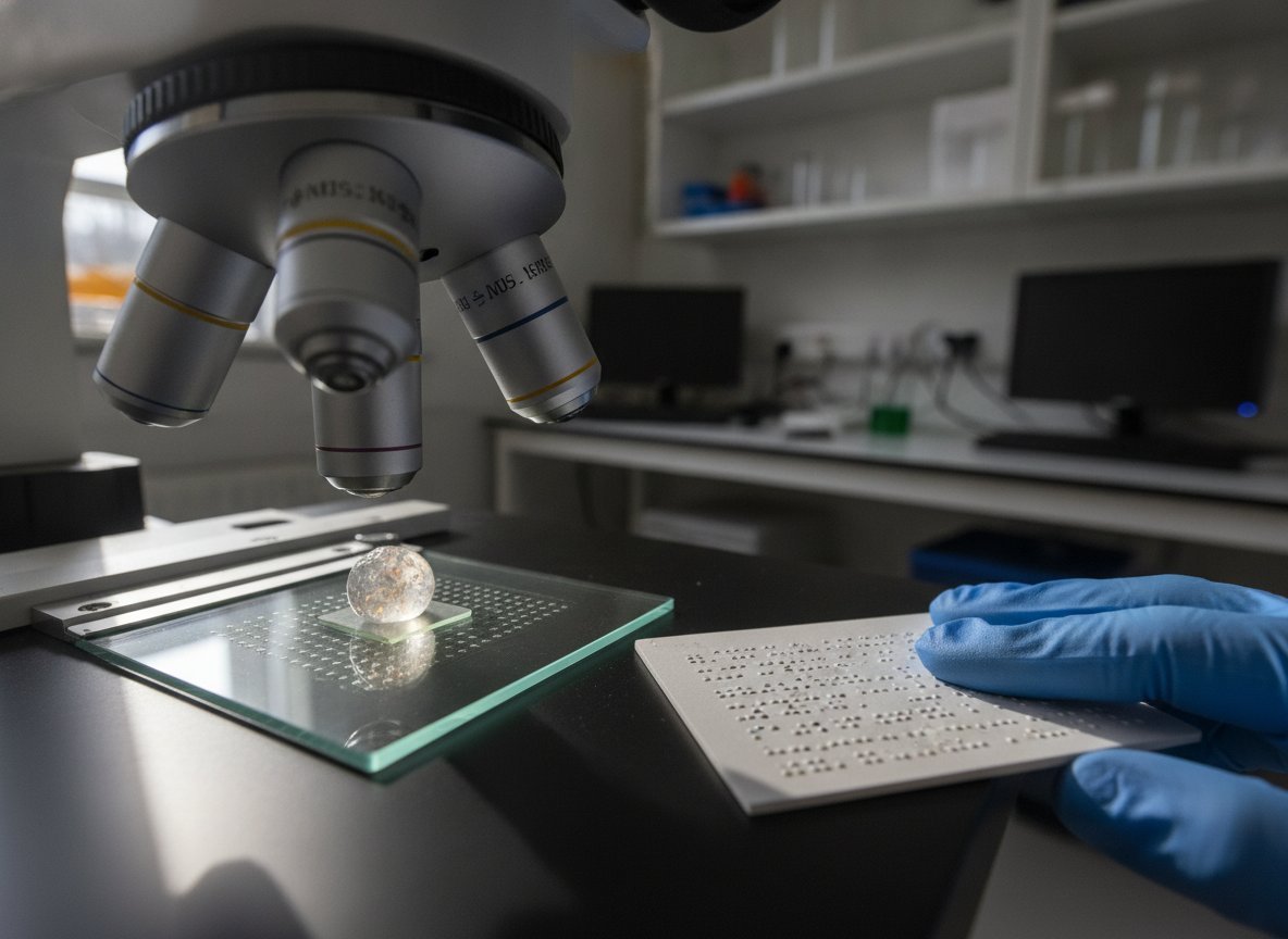 Il·lustració generada amb IA: Una IA descodifica l'activitat de mini cervells cultivats i hi identifica lletres en braille: un 61% d'encert amb un organoide i un 83% amb tres