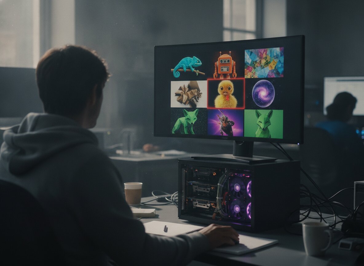 Il·lustració generada amb IA: Un model de Rochester i Nvidia genera imatges treballant directament amb els píxels i iguala gairebé els millors sistemes actuals