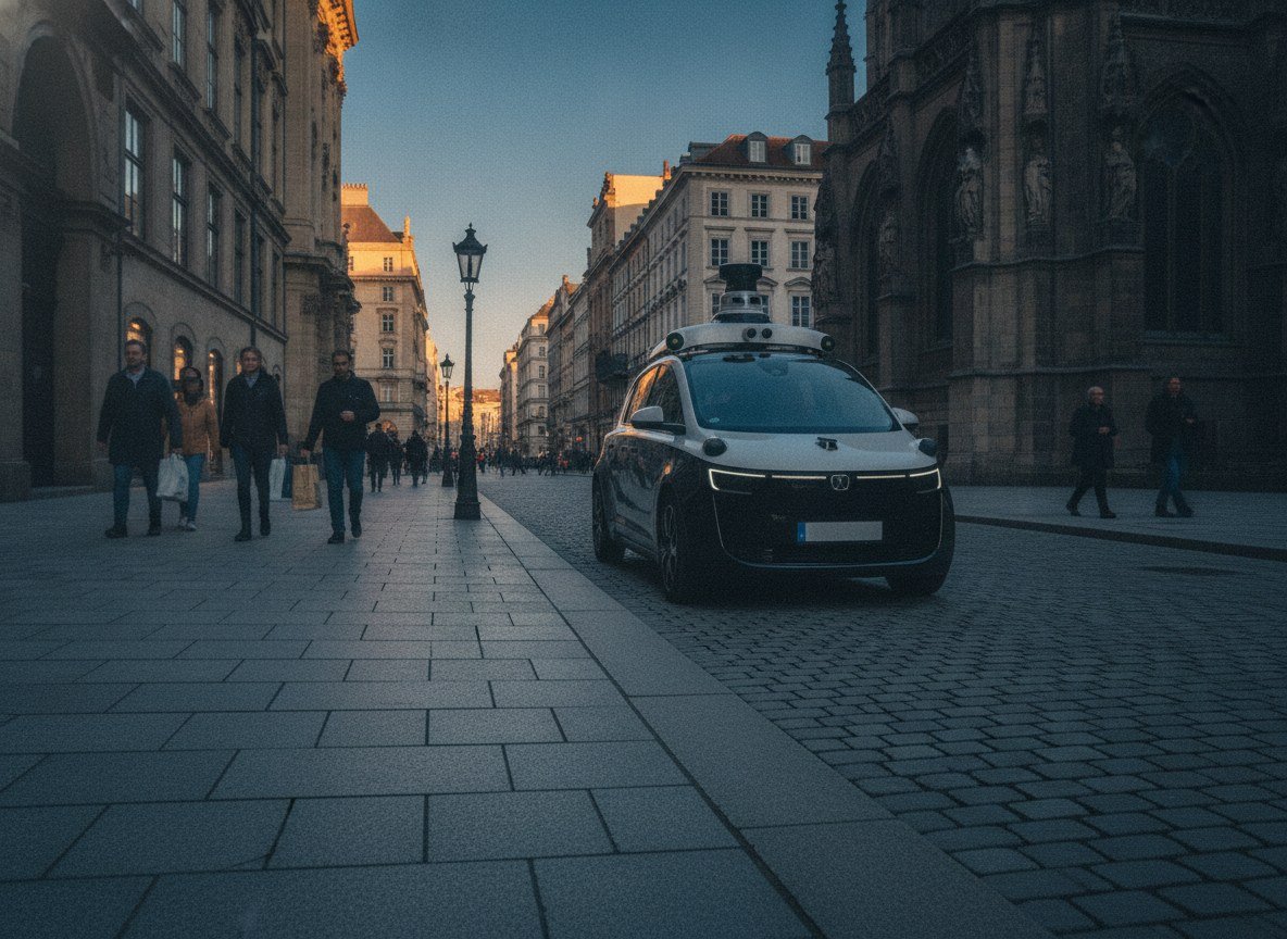 Il·lustració editorial de Pony.ai i Uber s'alien per portar més de 2.000 robotaxis a cinc ciutats europees
