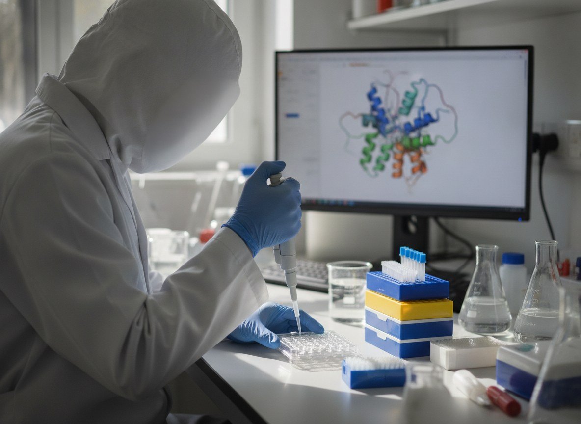 Il·lustració editorial de Investigadors dissenyen amb IA proteïnes sintètiques que transporten ARN a les cèl·lules millor que els virus naturals