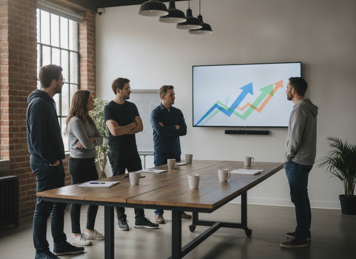 Il·lustració editorial de L'startup de Richard Socher, exdirector científic de Salesforce, signa un acord de 410 milions de dòlars amb AWS per a IA autoperfeccionadora