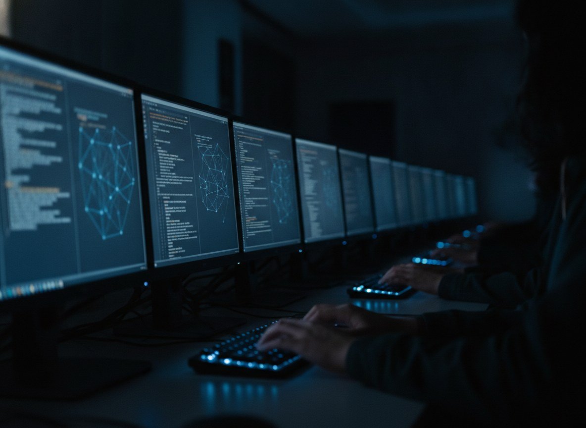 Il·lustració editorial de Investigadors militars xinesos van fer servir GPT-3.5 d'OpenAI i Claude d'Anthropic per a projectes de defensa, revela una investigació de Reuters