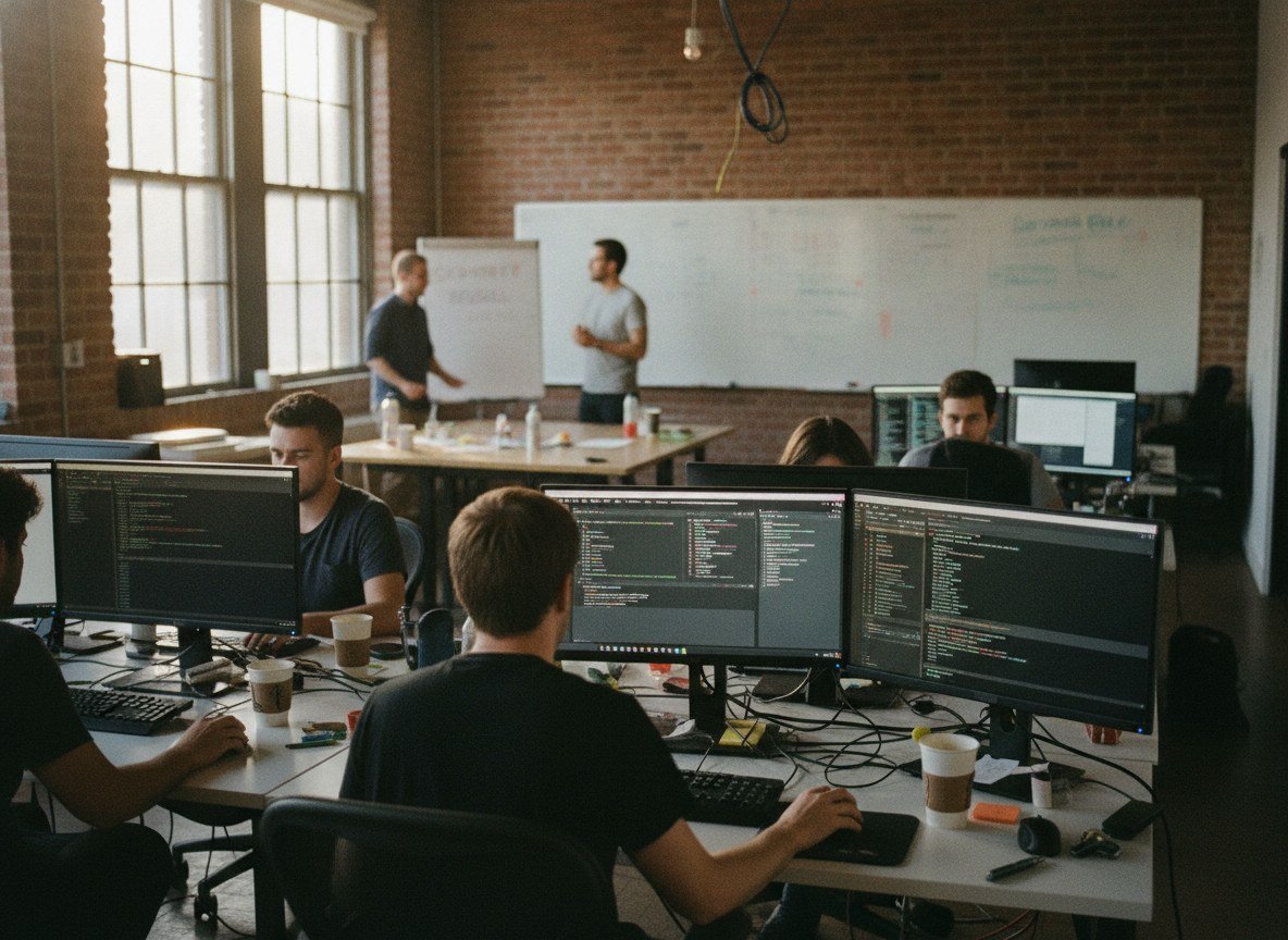 Il·lustració editorial de El cofundador de xAI capta 1.100 milions de dòlars per una start-up de dos mesos que vol que cada empresa entreni la seva pròpia IA