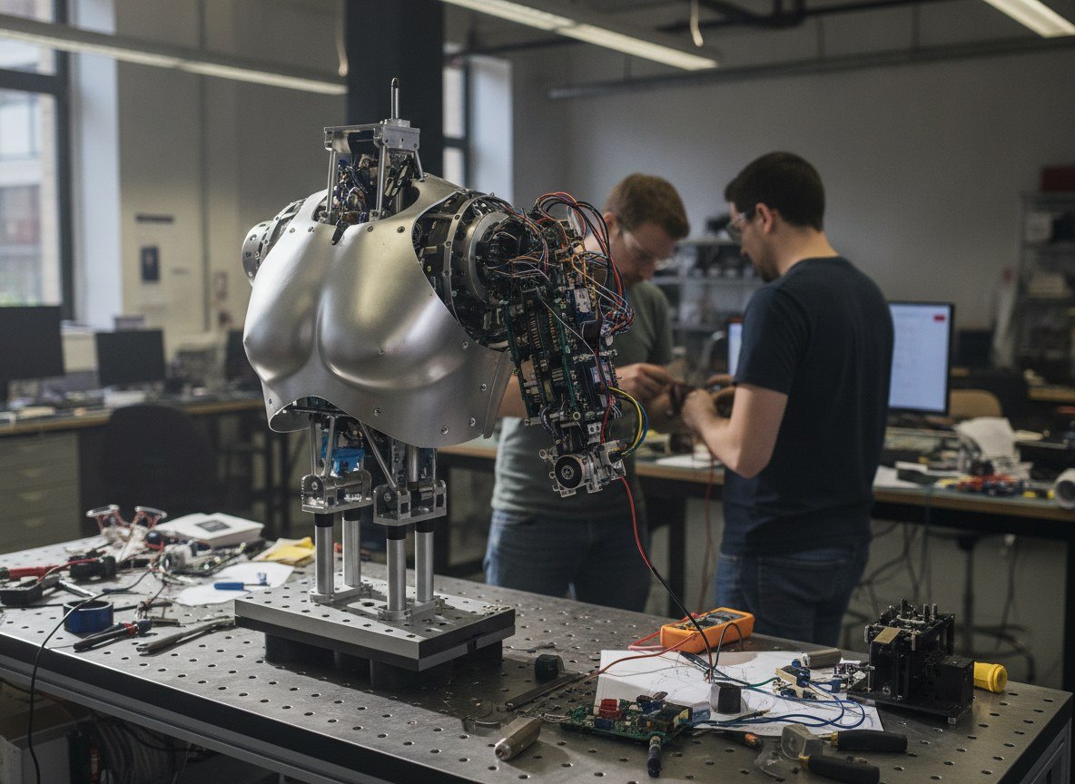 Il·lustració editorial de Sam Altman confirma que OpenAI construirà un robot humanoide propi